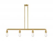 Innovations Lighting 214-SG - Bare Bulb - 4 Light - 48 inch - Satin Gold - Stem Hung - Adjustable Island Light