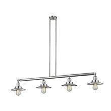 Innovations Lighting 214-SN-M2 - Railroad - 4 Light - 53 inch - Brushed Satin Nickel - Stem Hung - Adjustable Island Light