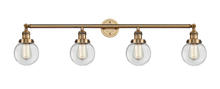 Innovations Lighting 215-BB-G202-6 - Beacon - 4 Light - 42 inch - Brushed Brass - Adjustable Bath Vanity Light