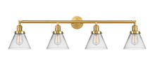 Innovations Lighting 215-SG-G42 - Cone - 4 Light - 44 inch - Satin Gold - Adjustable Bath Vanity Light