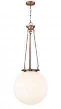 Innovations Lighting 221-1P-AC-G201-18 - Beacon - 1 Light - 18 inch - Antique Copper - Chain Hung - Pendant