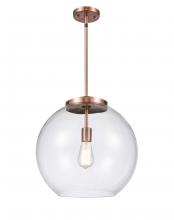 Innovations Lighting 221-1S-AC-G122-16 - Athens - 1 Light - 16 inch - Antique Copper - Cord hung - Pendant