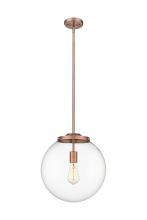 Innovations Lighting 221-1S-AC-G202-14 - Beacon - 1 Light - 16 inch - Antique Copper - Cord hung - Pendant