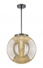 Innovations Lighting 221-1S-BK-G208-14 - Beacon - 1 Light - 16 inch - Matte Black - Stem Hung - Pendant