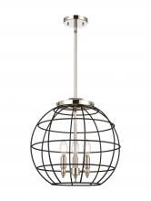 Innovations Lighting 221-3S-PN-CE-16-BK - Lake Placid - 3 Light - 16 inch - Polished Nickel - Pendant