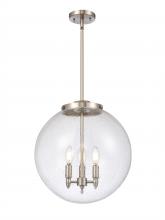 Innovations Lighting 221-3S-SN-G204-16-LED - Beacon - 3 Light - 16 inch - Brushed Satin Nickel - Stem hung - Pendant