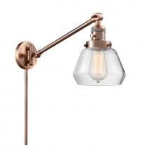 Innovations Lighting 237-AC-G172 - Fulton - 1 Light - 8 inch - Antique Copper -Adjustable Swing Arm