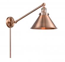 Innovations Lighting 237-AC-M10-AC - Briarcliff - 1 Light - 10 inch - Antique Copper - Swing Arm