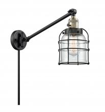 Innovations Lighting 237-BAB-G52-CE - Bell Cage - 1 Light - 8 inch - Black Antique Brass - Swing Arm