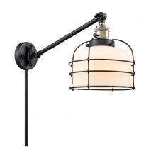 Innovations Lighting 237-BAB-G71-CE - Bell Cage - 1 Light - 8 inch - Black Antique Brass - Swing Arm