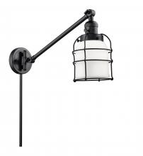 Innovations Lighting 237-BK-G51-CE - Bell Cage - 1 Light - 8 inch - Matte Black - Swing Arm