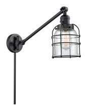 Innovations Lighting 237-BK-G52-CE - Bell Cage - 1 Light - 8 inch - Matte Black - Swing Arm