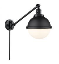 Innovations Lighting 237-BK-HFS-81-BK - Hampden - 1 Light - 9 inch - Matte Black -Adjustable Swing Arm