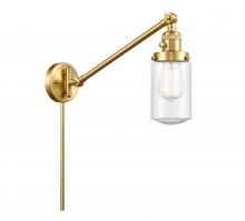 Innovations Lighting 237-SG-G314 - Dover - 1 Light - 5 inch - Satin Gold -Adjustable Swing Arm