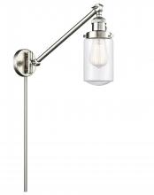 Innovations Lighting 237-SN-G312 - Dover - 1 Light - 5 inch - Brushed Satin Nickel -Adjustable Swing Arm
