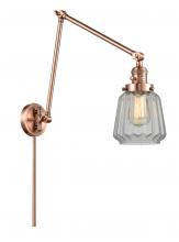 Innovations Lighting 238-AC-G142 - Chatham - 1 Light - 8 inch - Antique Copper - Swing Arm