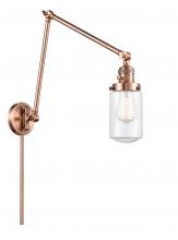 Innovations Lighting 238-AC-G312 - Dover - 1 Light - 5 inch - Antique Copper -Adjustable Swing Arm