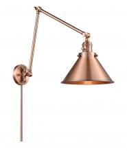 Innovations Lighting 238-AC-M10-AC - Briarcliff - 1 Light - 10 inch - Antique Copper - Swing Arm