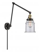 Innovations Lighting 238-BAB-G184 - Canton - 1 Light - 6 inch - Black Antique Brass -Adjustable Swing Arm
