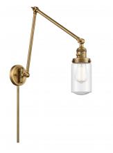 Innovations Lighting 238-BB-G314 - Dover - 1 Light - 5 inch - Brushed Brass -Adjustable Swing Arm