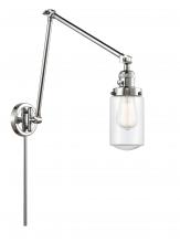 Innovations Lighting 238-PC-G312 - Dover - 1 Light - 5 inch - Polished Chrome -Adjustable Swing Arm