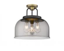 Innovations Lighting 239-3C-BBB-G239-15SM - Kahana - 3 Light - 15 inch - Black Brushed Brass - Semi-Flush Mount