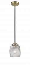 Innovations Lighting 284-1S-BAB-G302 - Colton - 1 Light - 6 inch - Black Antique Brass - Cord hung - Mini Pendant