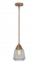 Innovations Lighting 288-1S-AC-G142 - Chatham - 1 Light - 7 inch - Antique Copper - Cord hung - Mini Pendant
