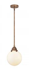 Innovations Lighting 288-1S-AC-G201-8 - Beacon - 1 Light - 8 inch - Antique Copper - Cord hung - Mini Pendant