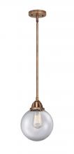 Innovations Lighting 288-1S-AC-G202-8 - Beacon - 1 Light - 8 inch - Antique Copper - Cord hung - Mini Pendant