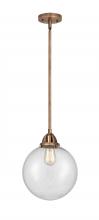 Innovations Lighting 288-1S-AC-G204-10 - Beacon - 1 Light - 10 inch - Antique Copper - Cord hung - Mini Pendant