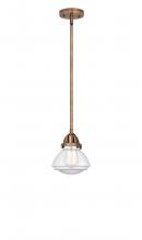 Innovations Lighting 288-1S-AC-G322 - Olean - 1 Light - 7 inch - Antique Copper - Stem hung - Mini Pendant