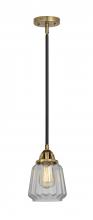 Innovations Lighting 288-1S-BAB-G142 - Chatham - 1 Light - 7 inch - Black Antique Brass - Cord hung - Mini Pendant