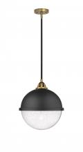 Innovations Lighting 288-1S-BAB-HFS-124-BK - Hampden - 1 Light - 13 inch - Black Antique Brass - Stem hung - Pendant