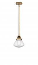 Innovations Lighting 288-1S-BB-G322 - Olean - 1 Light - 7 inch - Brushed Brass - Stem hung - Mini Pendant