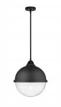 Innovations Lighting 288-1S-BK-HFS-124-BK - Hampden - 1 Light - 13 inch - Matte Black - Stem hung - Pendant
