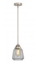 Innovations Lighting 288-1S-SN-G142 - Chatham - 1 Light - 7 inch - Brushed Satin Nickel - Cord hung - Mini Pendant