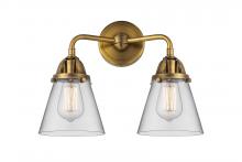Innovations Lighting 288-2W-BB-G62 - Cone - 2 Light - 14 inch - Brushed Brass - Bath Vanity Light