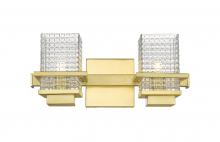 Innovations Lighting 310-2W-SG-CL - Wellfleet - 2 Light - 15 inch - Satin Gold - Bath Vanity Light