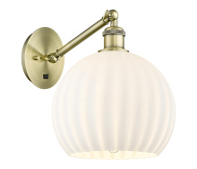 Innovations Lighting 317-1W-AB-G1217-10WV - White Venetian - 1 Light - 10 inch - Antique Brass - Sconce