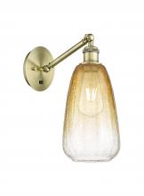 Innovations Lighting 317-1W-AB-G480-6AM - Brookhaven Almond - 1 Light - 6 inch - Antique Brass - Sconce