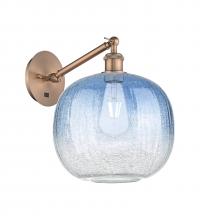 Innovations Lighting 317-1W-AC-G481-10SB - Brookhaven Sphere - 1 Light - 11 inch - Antique Copper - Sconce