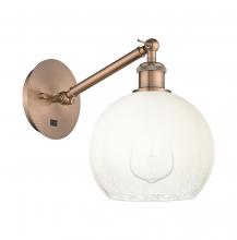 Innovations Lighting 317-1W-AC-G483-8OP - Brookhaven Globe - 1 Light - 8 inch - Antique Copper - Sconce