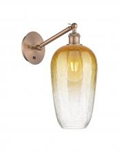 Innovations Lighting 317-1W-AC-G484-7AM - Brookhaven Flute - 1 Light - 7 inch - Antique Copper - Sconce