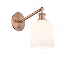 Innovations Lighting 317-1W-AC-G558-6GWH - Bella - 1 Light - 6 inch - Antique Copper - Adjustable Sconce