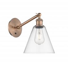 Innovations Lighting 317-1W-AC-GBC-82 - Berkshire - 1 Light - 8 inch - Antique Copper - Sconce