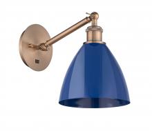 Innovations Lighting 317-1W-AC-MBD-75-BL - Plymouth - 1 Light - 8 inch - Antique Copper - Adjustable Sconce