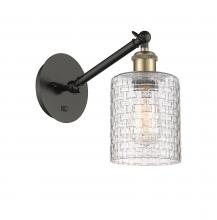 Innovations Lighting 317-1W-BAB-G112C-5CL - Cobbleskill - 1 Light - 5 inch - Black Antique Brass - Adjustable Sconce