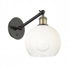 Innovations Lighting 317-1W-BAB-G483-8OP - Brookhaven Globe - 1 Light - 8 inch - Black Antique Brass - Sconce