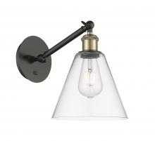 Innovations Lighting 317-1W-BAB-GBC-82 - Berkshire - 1 Light - 8 inch - Black Antique Brass - Sconce